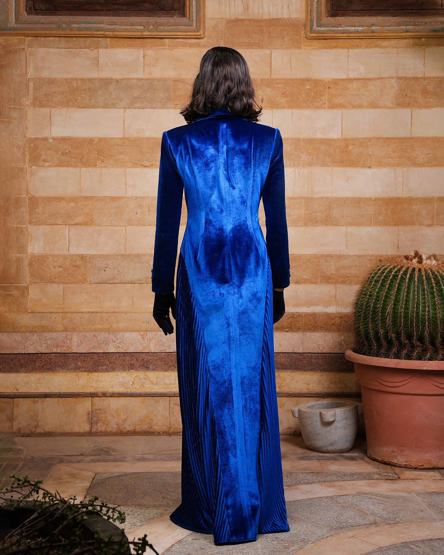 Sapphire kaftan & Mule