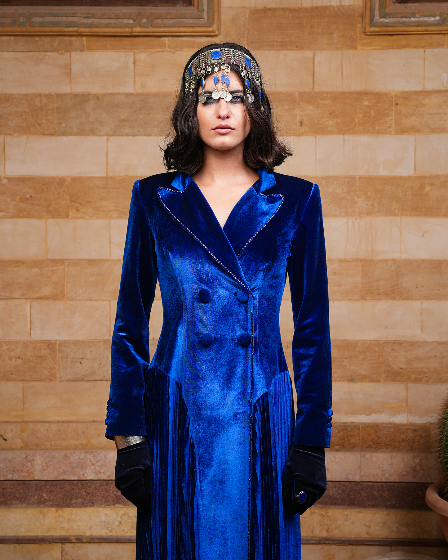 Sapphire kaftan & Mule