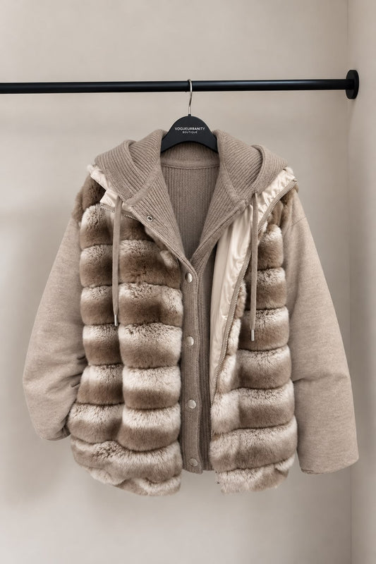 The Noelle Hooded Fur Jacket